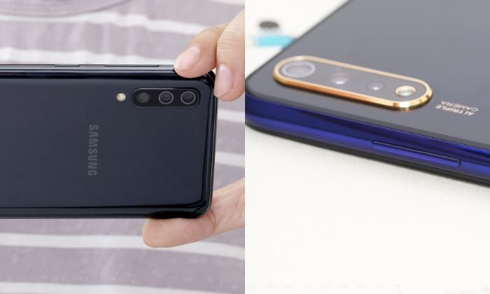 Galaxy A50 và Vivo S1 đều có 3 cụm camera siêu thực